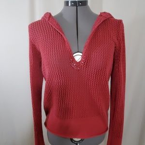 STAMP10 Rose Knit Hoodie Size Medium